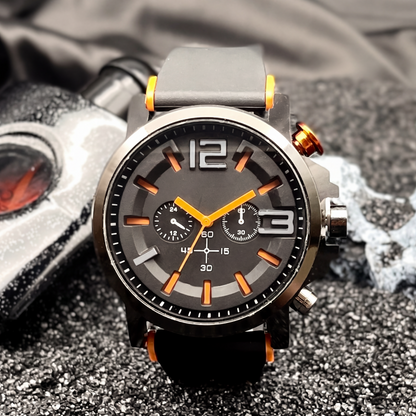 ⌚ 50 % RABATT NU! 🏔️ Kvartsur för män, ledig stil – sportig kontrastdesign, bekväm silikonrem & precis kvartsrörelse – perfekt för vardag och äventyr 🏃