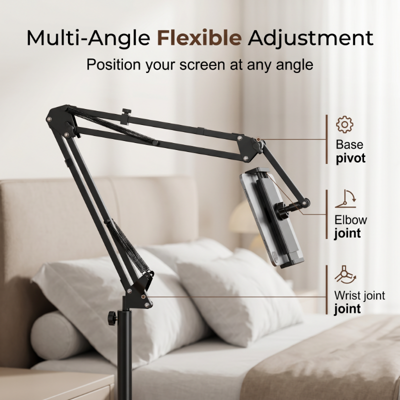 📱🛏️ Magnetiskt sängbord surfplatteställ med dold madrass‑bas – handsfree, flervinklad & universell – perfekt för filmtittande och läsning i sängen 🌙✨