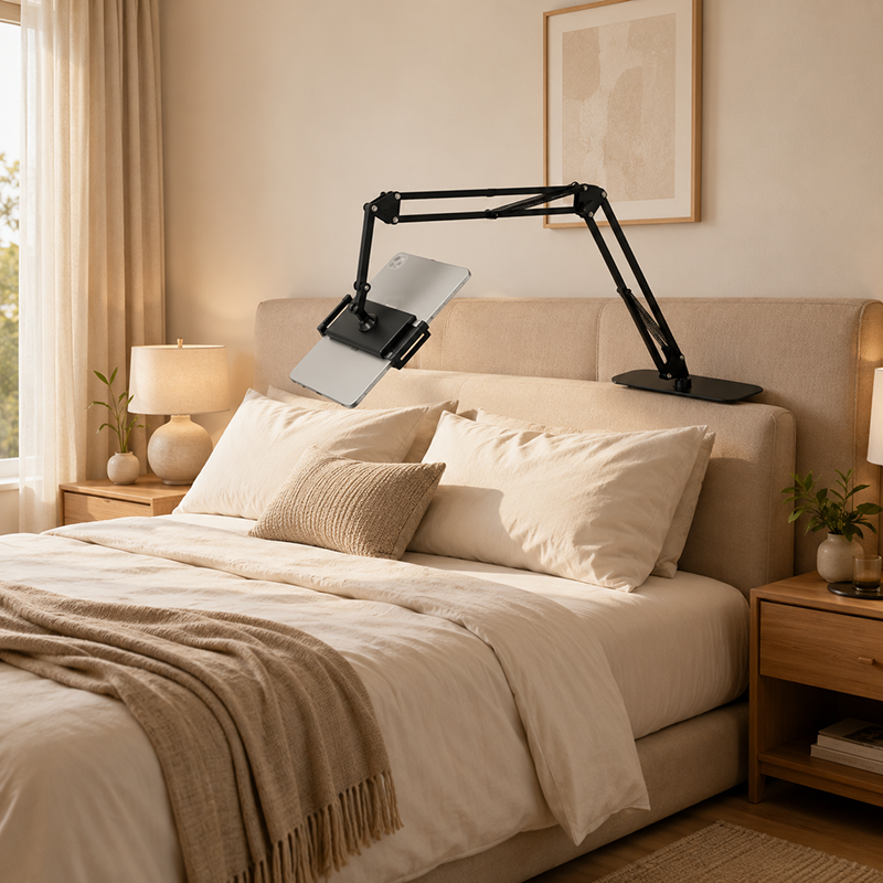 📱🛏️ Magnetiskt sängbord surfplatteställ med dold madrass‑bas – handsfree, flervinklad & universell – perfekt för filmtittande och läsning i sängen 🌙✨