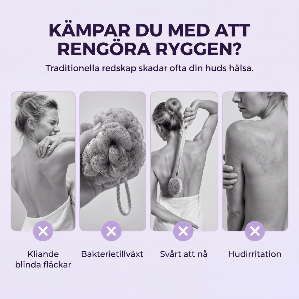 Dubbelsidig ryggskurborste i silikon