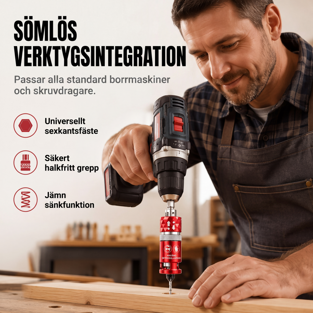 📢📢50% RABATT NU!! ⏰Halvautomatisk försänkborrset