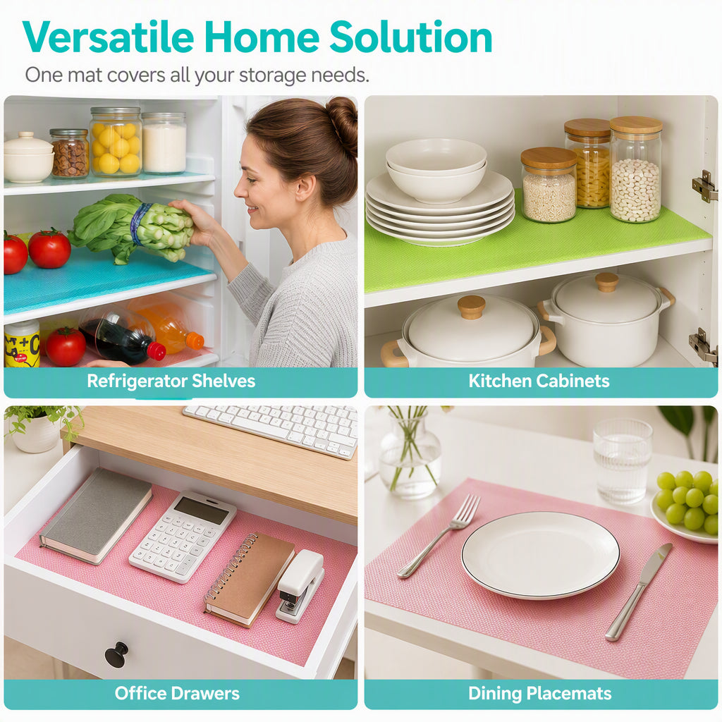 🧊 50% RABATT NU! Vattentäta kylskåpshyllinlägg – EVA‑material, halkfria & fläckar torkas bort med en trasa – perfekt för kylskåp, skafferi och medicinförvaring 🧽✨