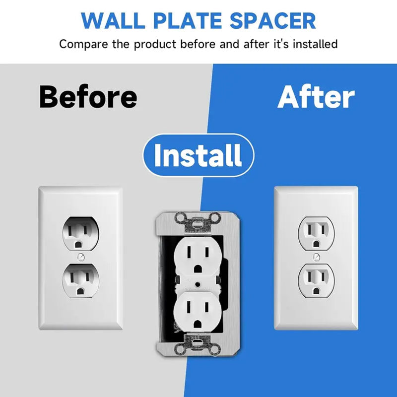🔌 50 % RABATT NU! 🔧 Flush fit väggplatta distansbricka – korrigerar ojämnt djup, plan finish & enkel montering – perfekt för eluttag och strömbrytare 🏠