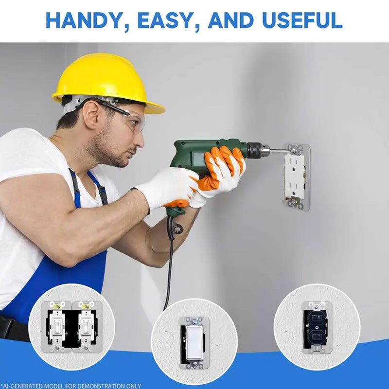 🔌 50 % RABATT NU! 🔧 Flush fit väggplatta distansbricka – korrigerar ojämnt djup, plan finish & enkel montering – perfekt för eluttag och strömbrytare 🏠