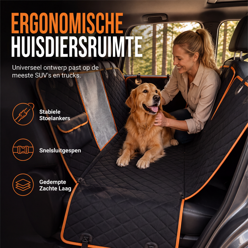 🐶Tidsbegränsad 50% rabatt! 🔥 Slitstarkt hundskydd för bilbaksäte, vattentätt och halkfritt under resor 🐾