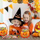 🎃 50 % RABATT NU! 👻 Halloween genomskinliga pumpa presentpåsar – dragkedja & bekvämt handtag för godis 🍬