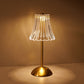 🪔 -50 %! ✨ Uppladdningsbar bordslampa i retrostil – akryl + järn – Ø11×30 cm – 2 W – pekskärm med 3 färger – Type-C – ögonskydd – guld 🏠