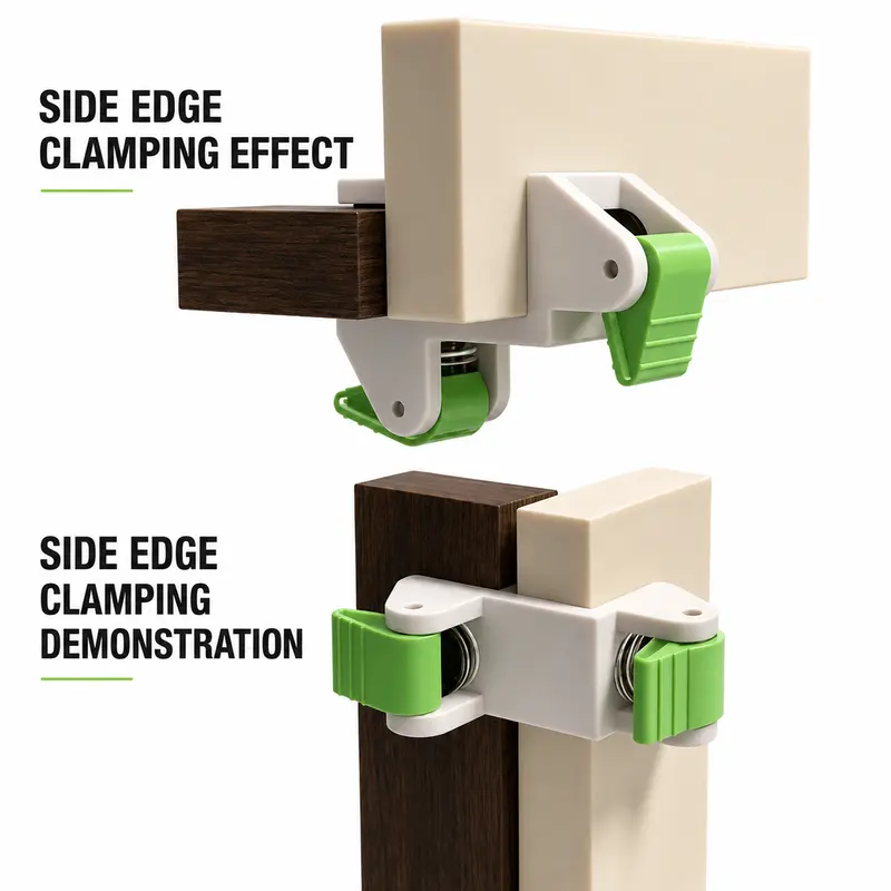 🔧 50 % RABATT NU! 📏 Träarbete fyllnadsbräda installationsklamma – snabb klämmekanism, dubbelsidig klämning & skyddande gummidynor – perfekt för skåpsinstallation 🏠