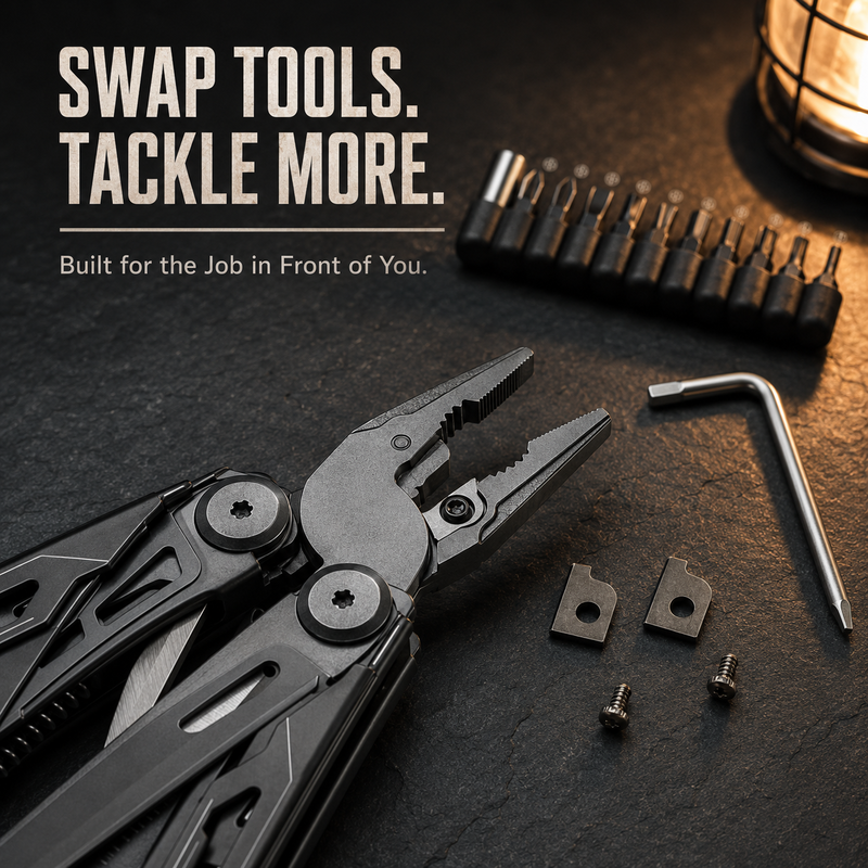 🔧 50 % RABATT NU! 🛠️ Bärbar hopfällbar multiverktyg-tång med fodral – mångsidig, kompakt & hållbar – perfekt för camping och reparationer 🏕️