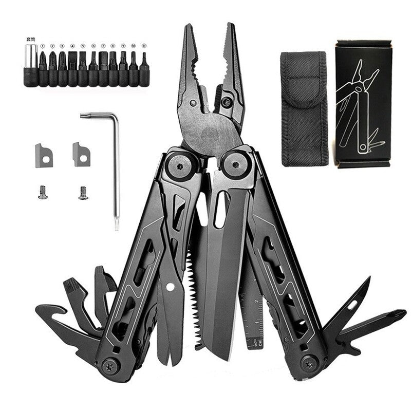 🔧 50 % RABATT NU! 🛠️ Bärbar hopfällbar multiverktyg-tång med fodral – mångsidig, kompakt & hållbar – perfekt för camping och reparationer 🏕️