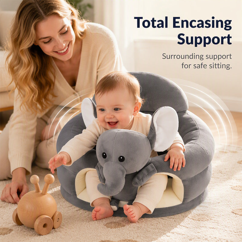 🧸 50 % RABATT NU! 👶 Plush baby support seat – ergonomisk, stabil & mjuk – perfekt för sittträning och lek 🛋️