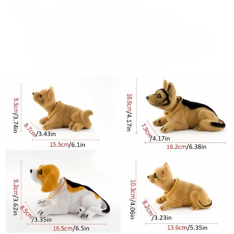 🎉 Rea 2026 – Över 12 000 sålda! 🐶 Söt hund-bobblehead – nickar vid varje kurva – 10 raser, mjuk plysch, guldkedja – sprider glädje under varje bilresa 🚗