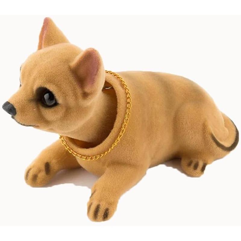 🎉 Rea 2026 – Över 12 000 sålda! 🐶 Söt hund-bobblehead – nickar vid varje kurva – 10 raser, mjuk plysch, guldkedja – sprider glädje under varje bilresa 🚗