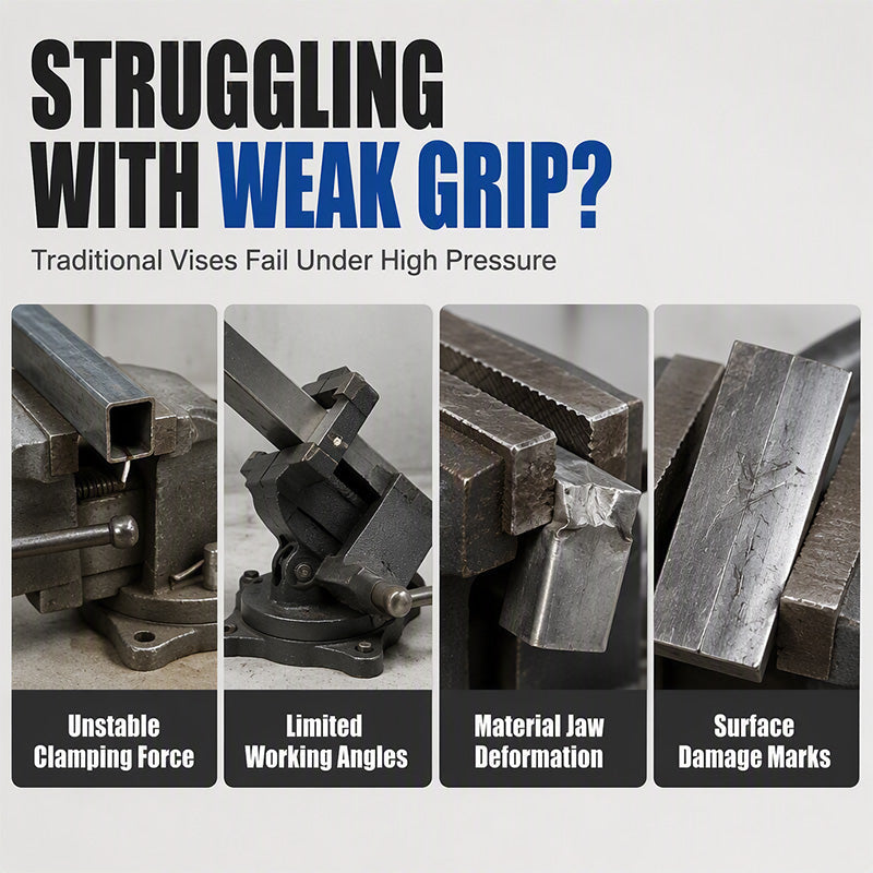 🔧 50 % RABATT NU! 🗜️ Skruvstycke med bred öppning – 80 kN klämkraft, 360° sväng & 90° tilt – perfekt för professionellt metallarbete 🔩