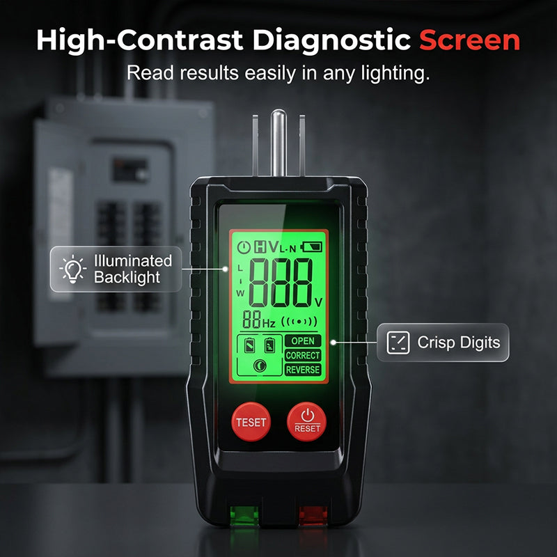 ⚡ 50% RABATT NU! Digitalt kit med säkringssökare och uttagstestare – exakt digital display, beröringsfri detektering & omfattande diagnostik – perfekt för elektriker och hemmabruk 🔌✨