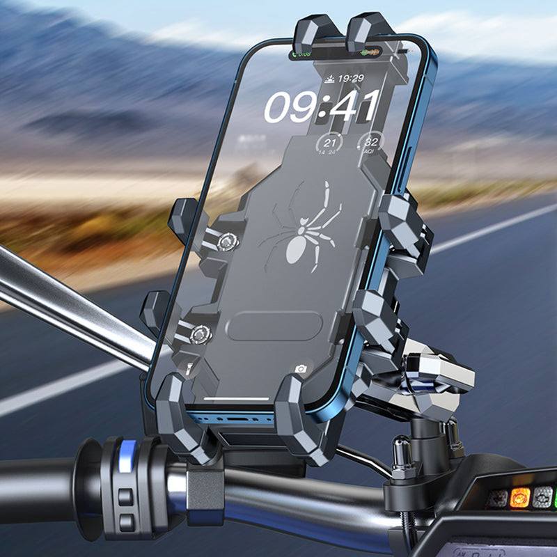 📢📢50 % RABATT!! ⏰Stötsäker mobilhållare för motorcykelstyret