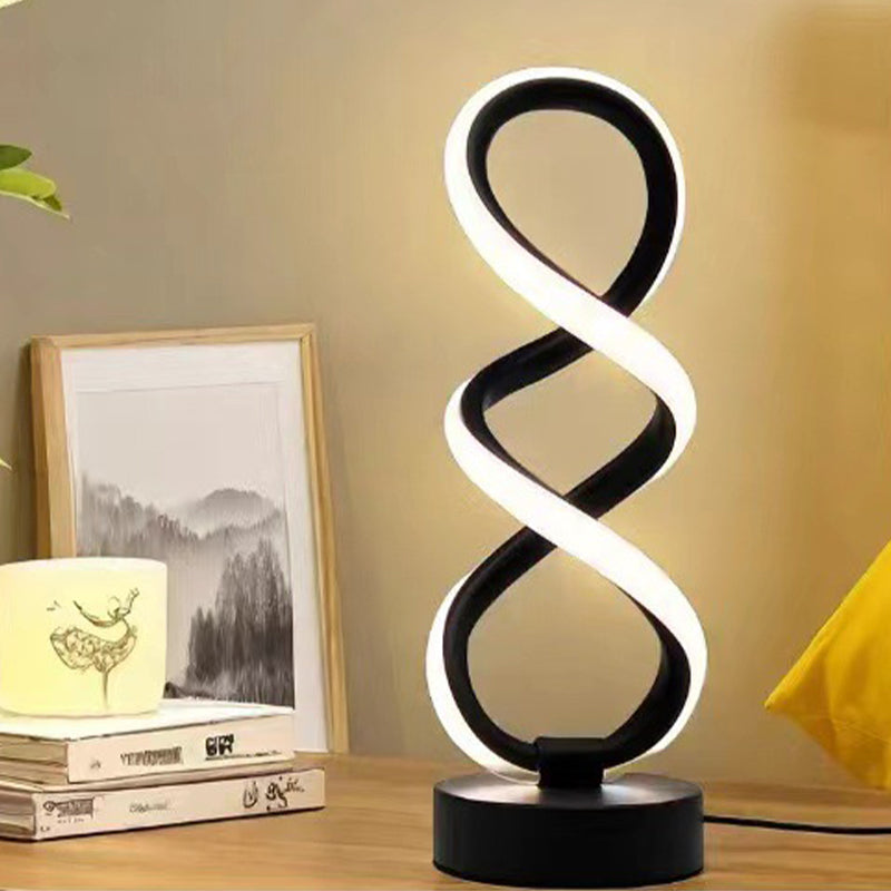 💡50% RABATT⏰ Modern dubbelhelix bordslampa, elegant belysning för skrivbord och sovrum