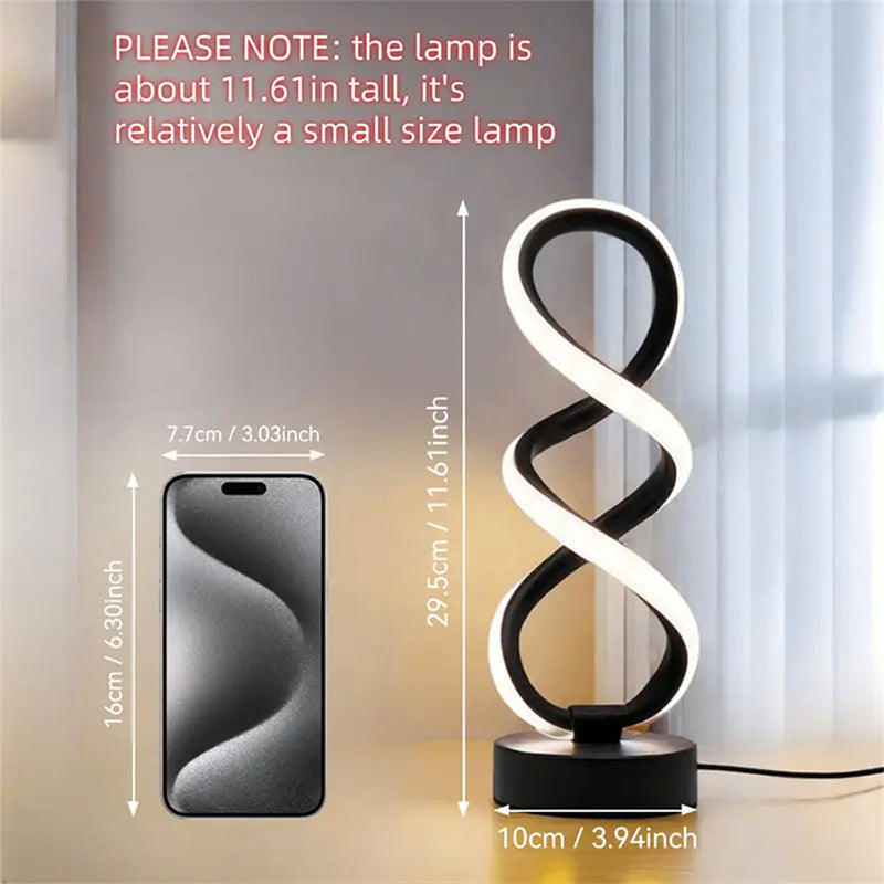 💡50% RABATT⏰ Modern dubbelhelix bordslampa, elegant belysning för skrivbord och sovrum