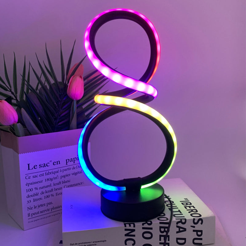 💡50% RABATT⏰ Modern dubbelhelix bordslampa, elegant belysning för skrivbord och sovrum