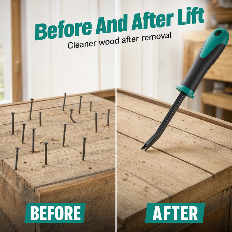🔨 50 % RABATT NU! 🛡️ Ergonomisk häftklammerborttagare spikdragare – vinklad spets, hållbar & bekväm – perfekt för renovering och träarbete 🛠️