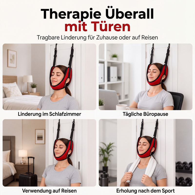 🚪 50 % RABATT! 💆 Nacksträckare – monteras över dörren & smärtlindrande ✨
