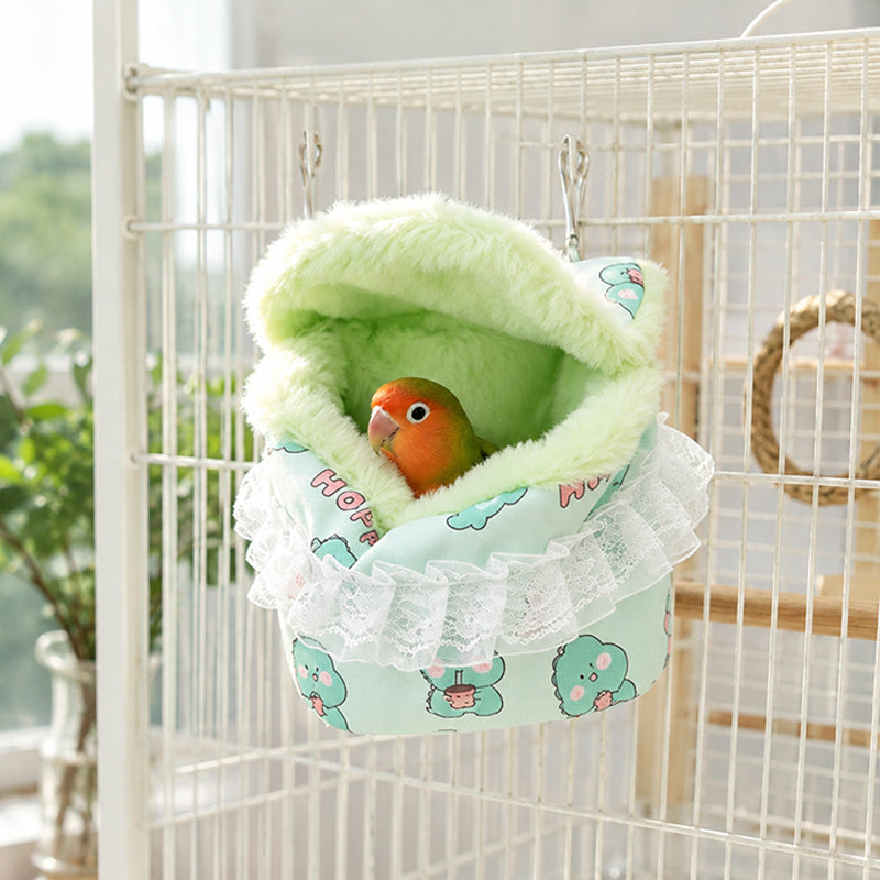 🐦 50 % RABATT NU! 🏠 Varmt hängande husdjursbo – mjukt, mysigt & halvöppet – perfekt för små papegojor och gnagare 🧸