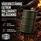 Bärbar höftflaska i form av en dunk tillverkad av 304 rostfritt stål, lämplig för utomhusbruk och camping