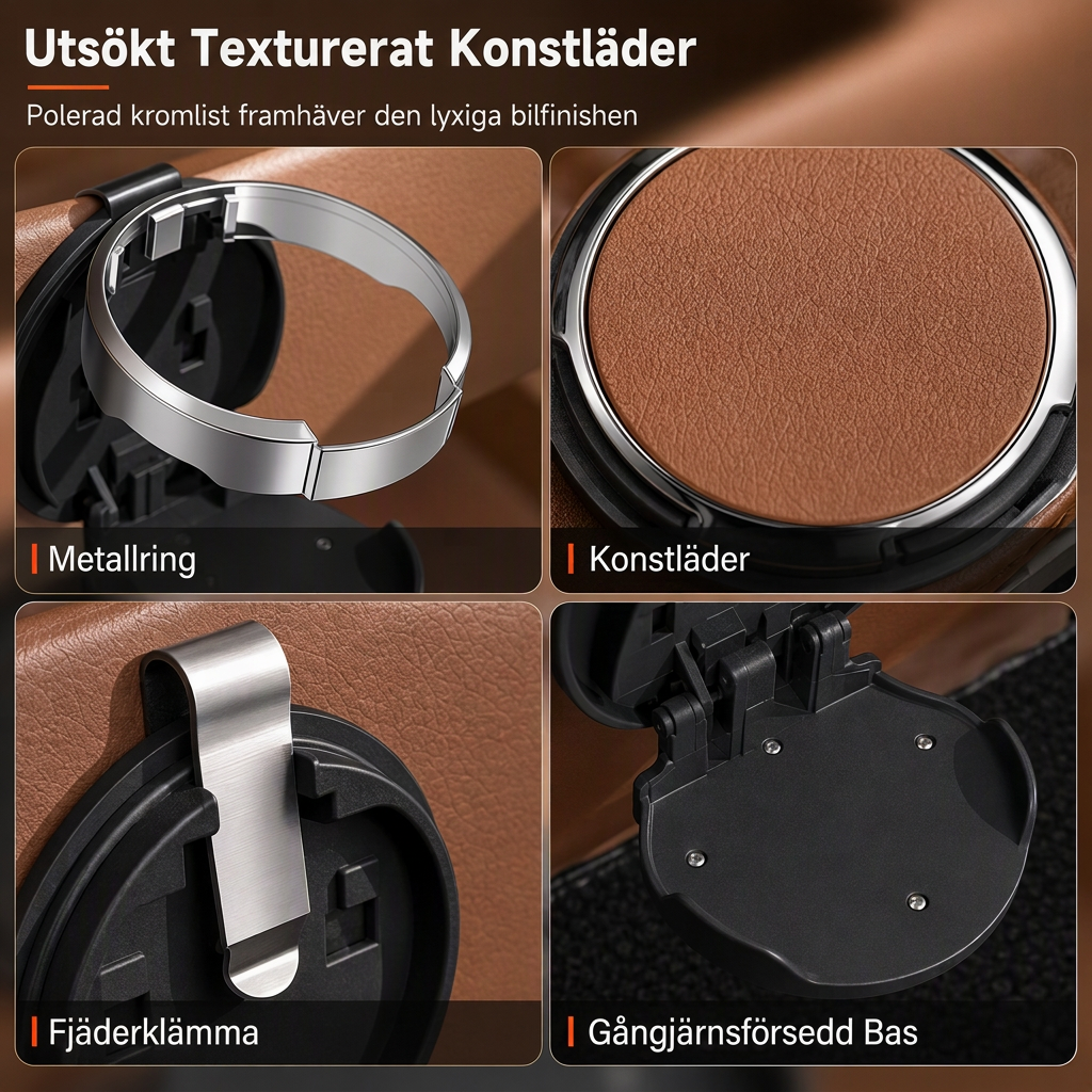 🚗 🥤Multifunktionell hopfällbar mugghållare för bildörr, dryckes- och vattenflaskhållare med stor diameter