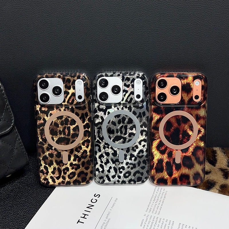 🐆50% RABATT📱 Magnetiskt Leopardmönstrat Mobilskal