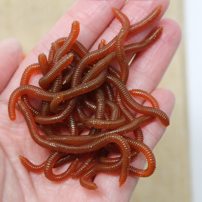 🎣 50 % RABATT NU! 🦐 Mjuka konstgjorda daggmaskbeten med räkarom – självlysande & naturtrogen rörelse 🐟