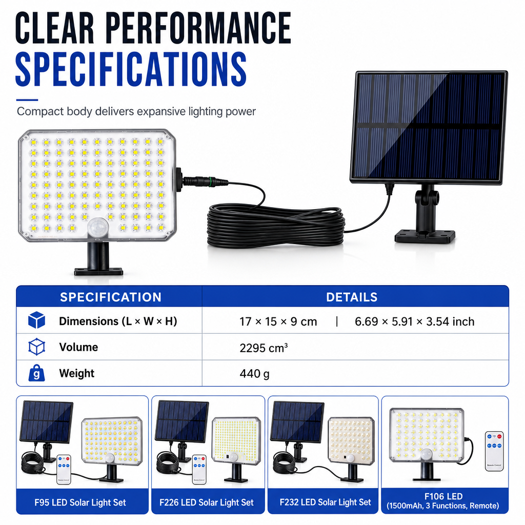 ☀️ 50% RABATT! 💡 Solardrivet Väggljus – Rörelsesensor, Fjärrkontroll & 3 Lägen ✨