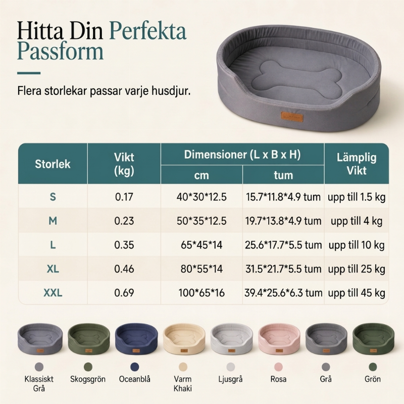 🐾 50 % RABATT NU! ☁️ Avtagbar oval hund- och kattsäng – polarfleece, oxfordtyg & fuktavvisande halkfri botten 🐶