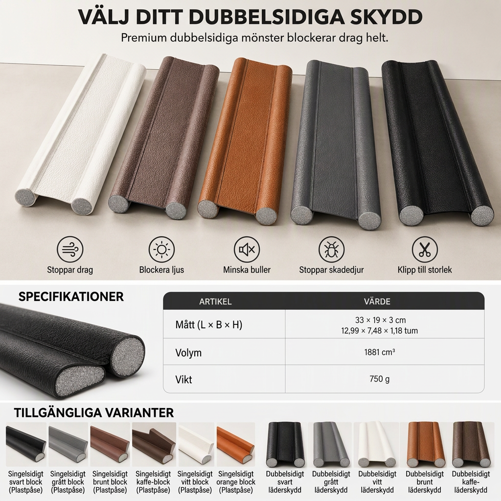 📢📢50% RABATT NU!! ⏰DIY slitstarkt lädertätningslist under dörr, dragstopp, vindtätt och insektsäkert tätningslist för botten av sovrumsdörr