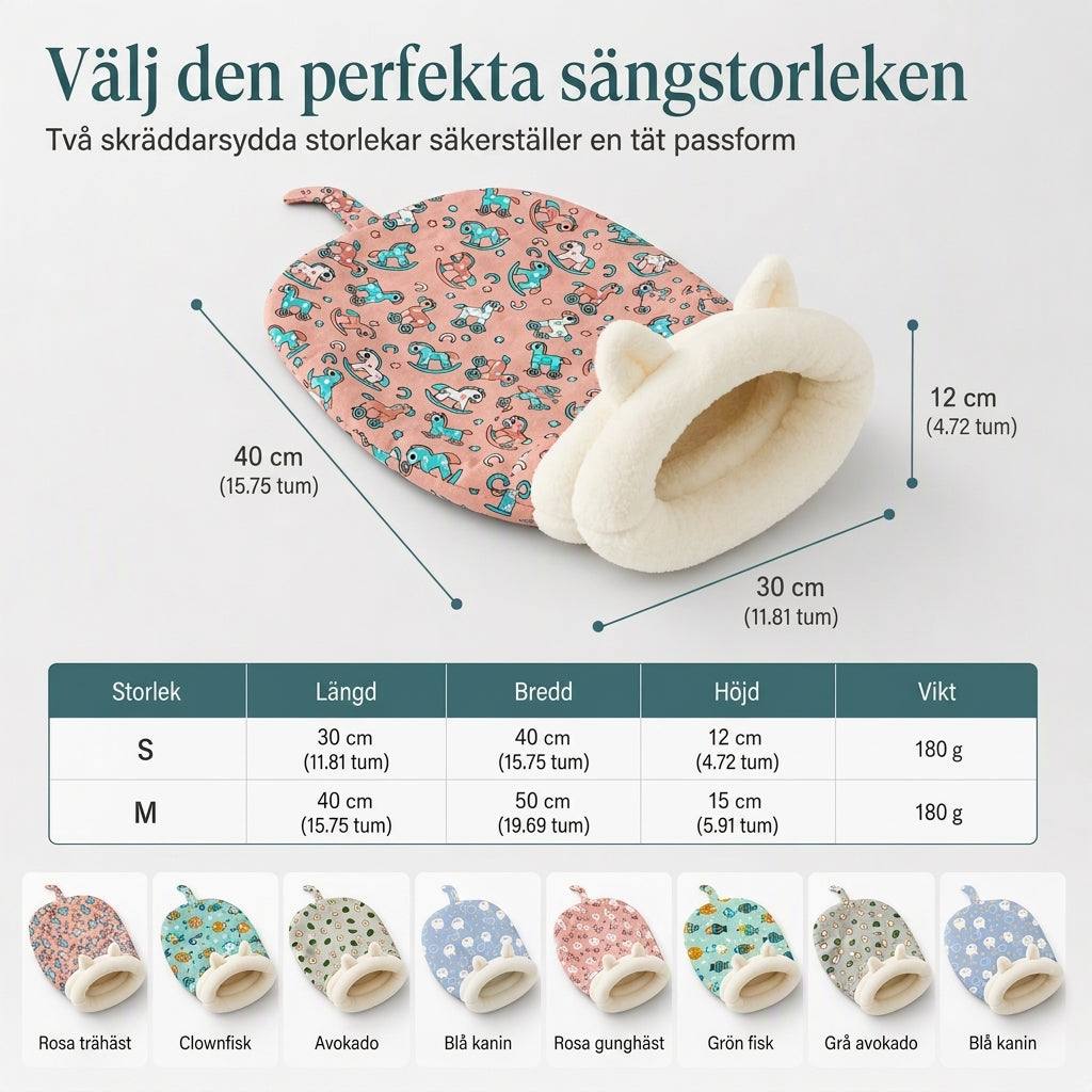 🐱Halvsluten varm sovsäck, mjuk djupsovande grottbo för husdjur med täcke för katter och små hundar