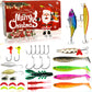 Julfiskebete-adventskalender – Blindbox-set med minnow-, popper- och skedbeten