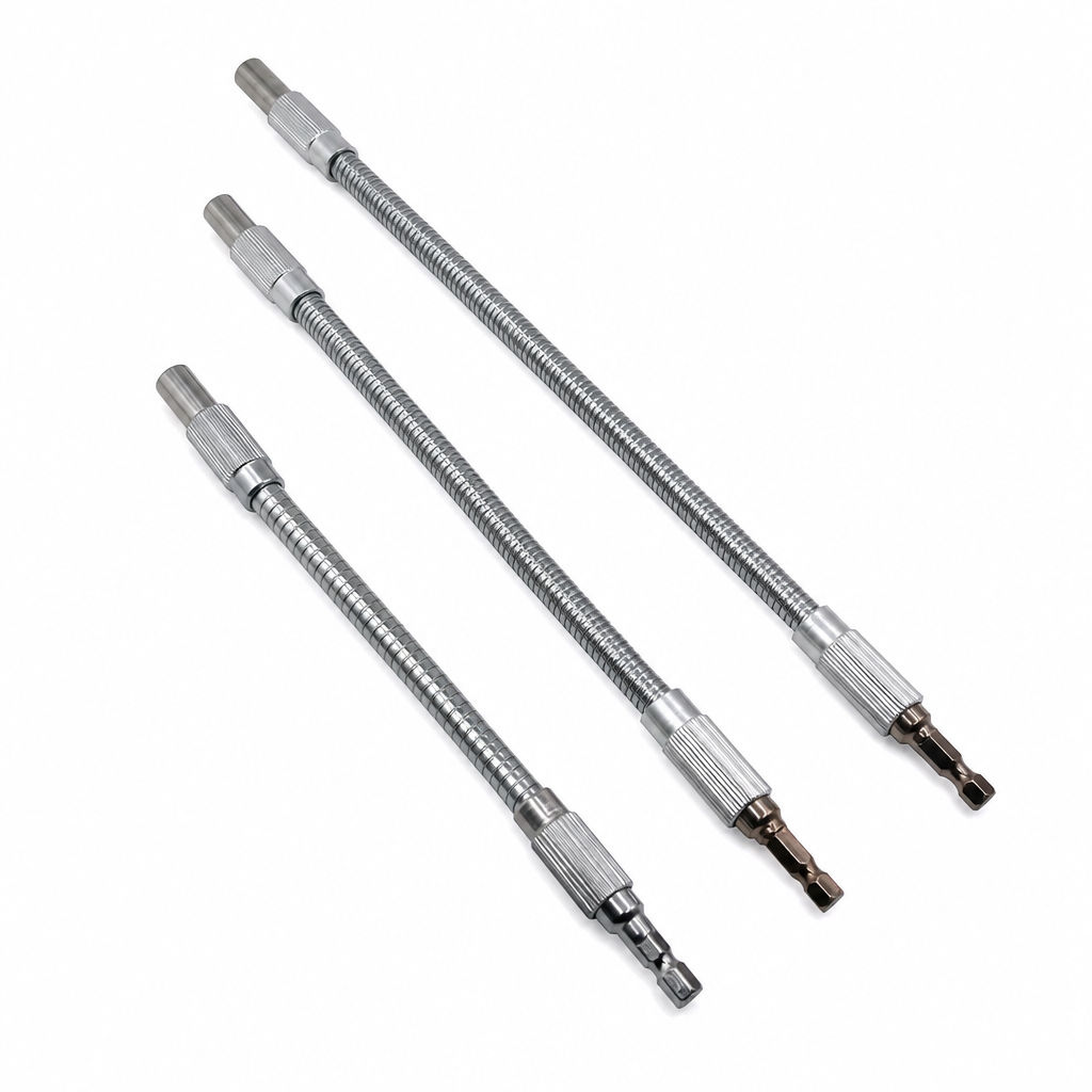 🔧 50 % RABATT NU! 🌀 Flexibel förlängningsaxel i metall för borrmaskin & skruvdragare – böjbar upp till 360° för trånga utrymmen 🛠️