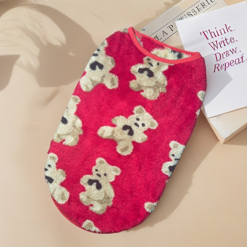 🐶🐱 50% RABATT 🧸 Plyschfodrad husdjursväst, mjuk varm, lätt att ta på för hund och katt vid utomhuspromenader ❄️