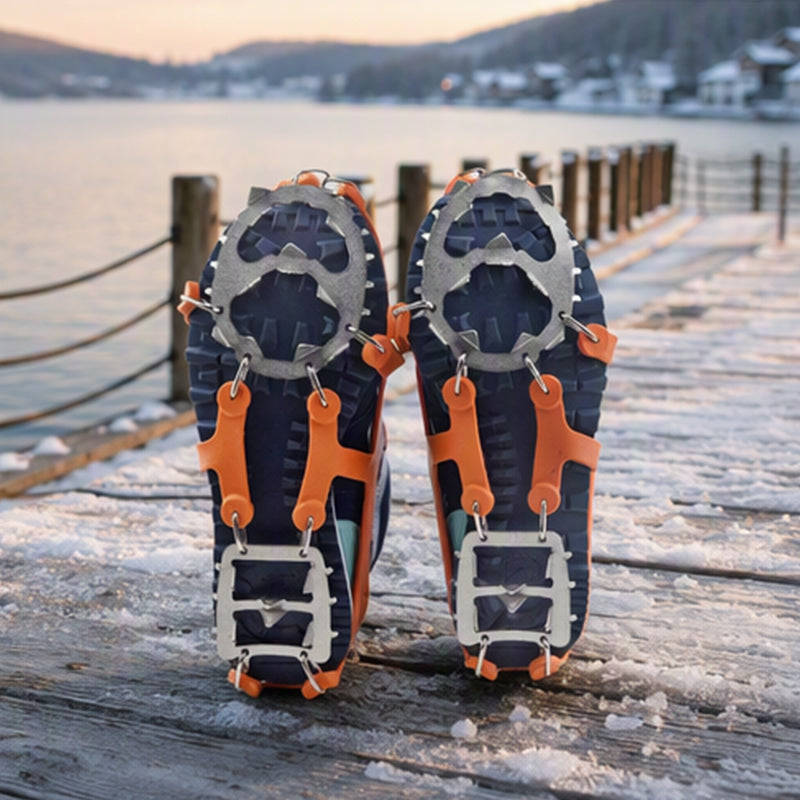 ❄️ Bättre grepp på snö och is – 18-taggade broddar i rostfritt stål
