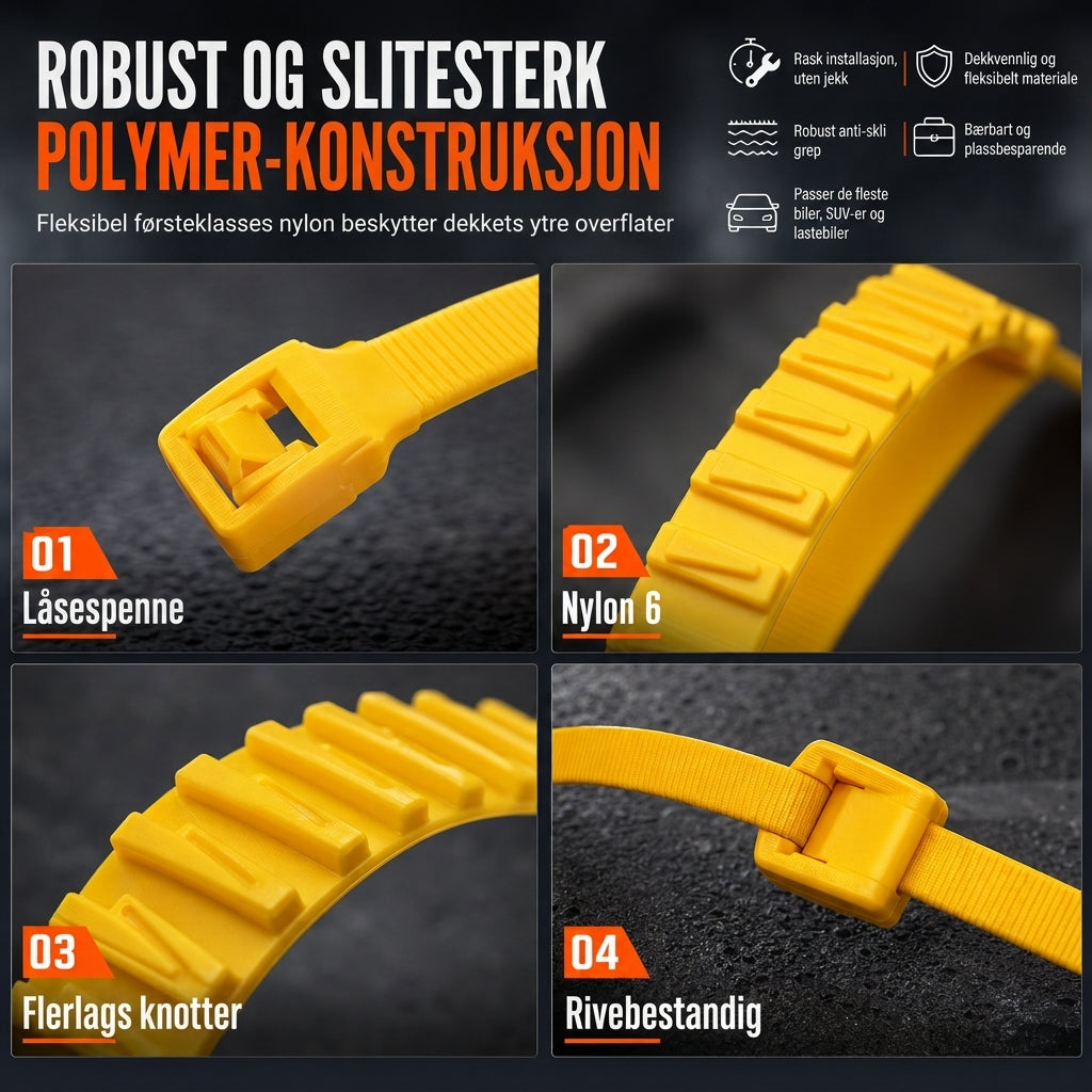 ⏳Kun for en kort tid – 50% RABATT ⏰Universelle bilsnøkjetinger: fortykkede sklisikre dekkbånd for SUV-er, sedaner og vinterkjøring