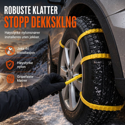 ⏳Kun for en kort tid – 50% RABATT ⏰Universelle bilsnøkjetinger: fortykkede sklisikre dekkbånd for SUV-er, sedaner og vinterkjøring
