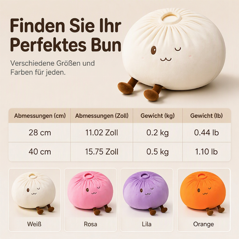 🍞 BEGRÄNSAD TID 50 % RABATT 🧸 Söt plyschkudde formad som en bao-bulle 🥺