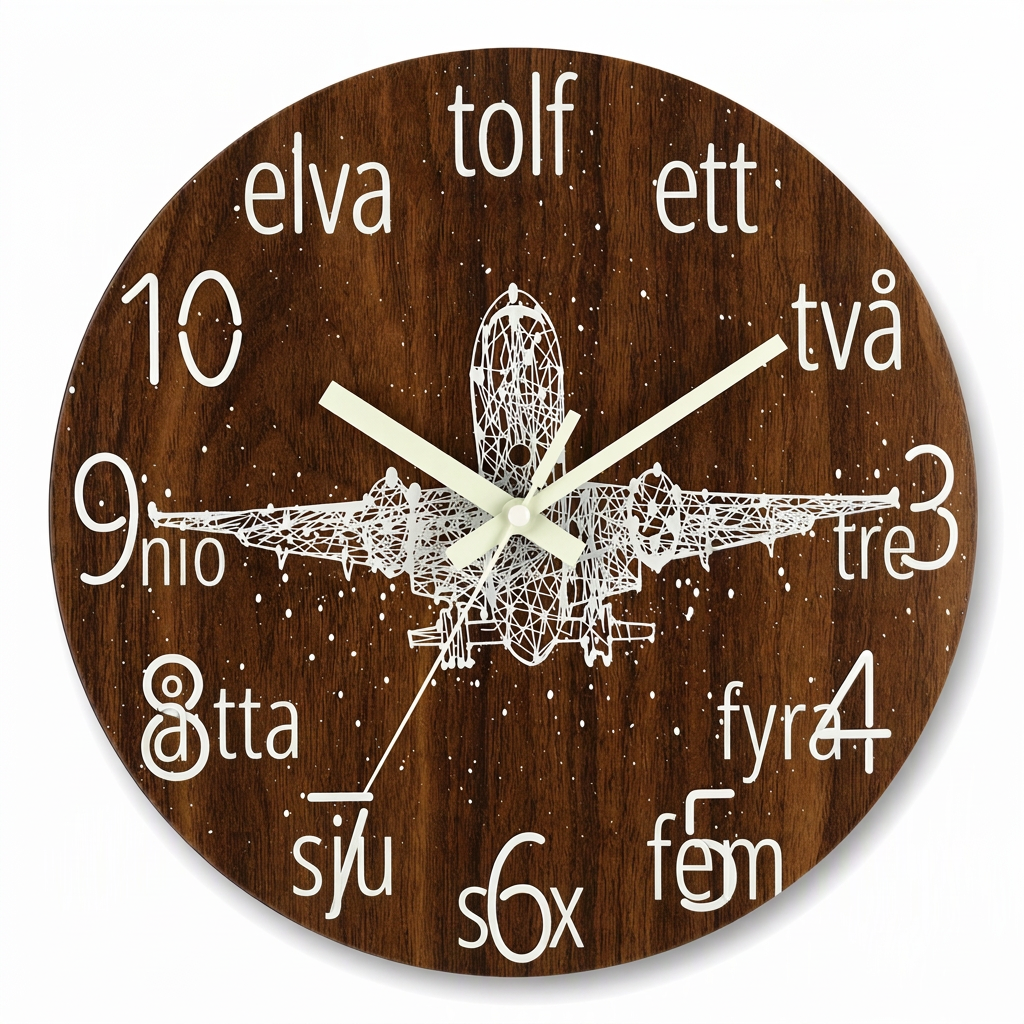 🔥Tidsbegränsat erbjudande🕰️12-tums tyst träväggklocka – lysande och MDF-träyta✨