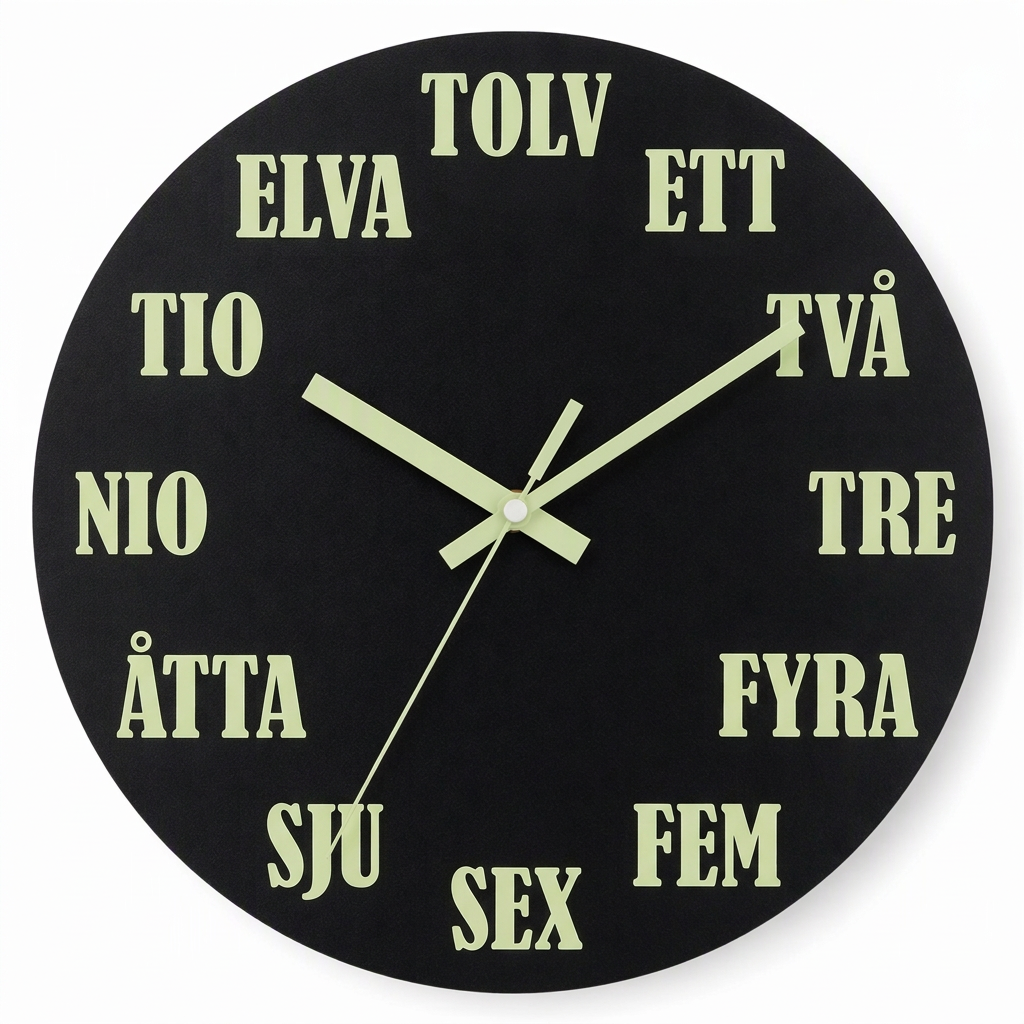 🔥Tidsbegränsat erbjudande🕰️12-tums tyst träväggklocka – lysande och MDF-träyta✨