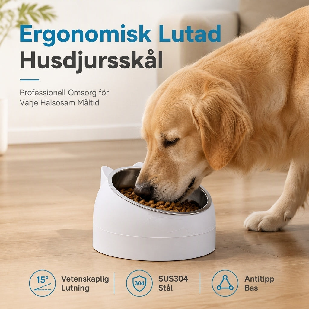 ✨50% RABATT NU! !✨Tecknad kattformad skål i rostfritt stål för husdjur, dubbel mat- och vattenskål för katter och små hundar