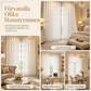 🏡 50 % RABATT NU! ✨ Geometriskt jacquardvävt genomskinligt gardintyg – elegant ljusgenomsläpplig för vardagsrum 🌿