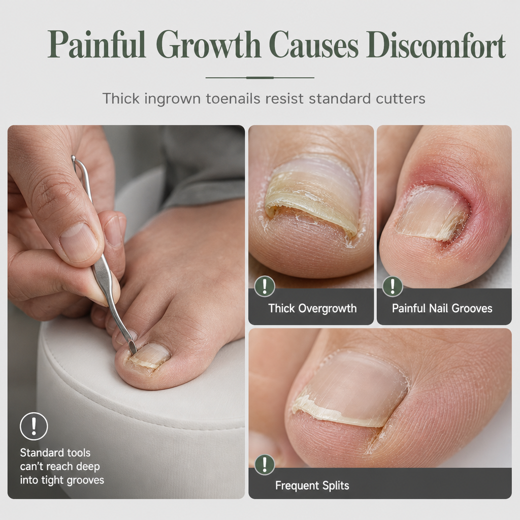 🦶 50 % RABATT NU! 🛠️ Professionell nageltång i rostfritt stål – 2-delat set för nageltrång & död hud 💅