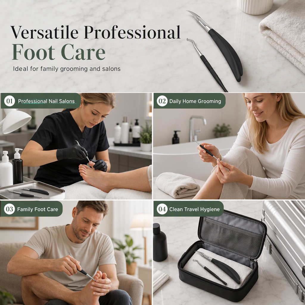 🦶 50 % RABATT NU! 🛠️ Professionell nageltång i rostfritt stål – 2-delat set för nageltrång & död hud 💅