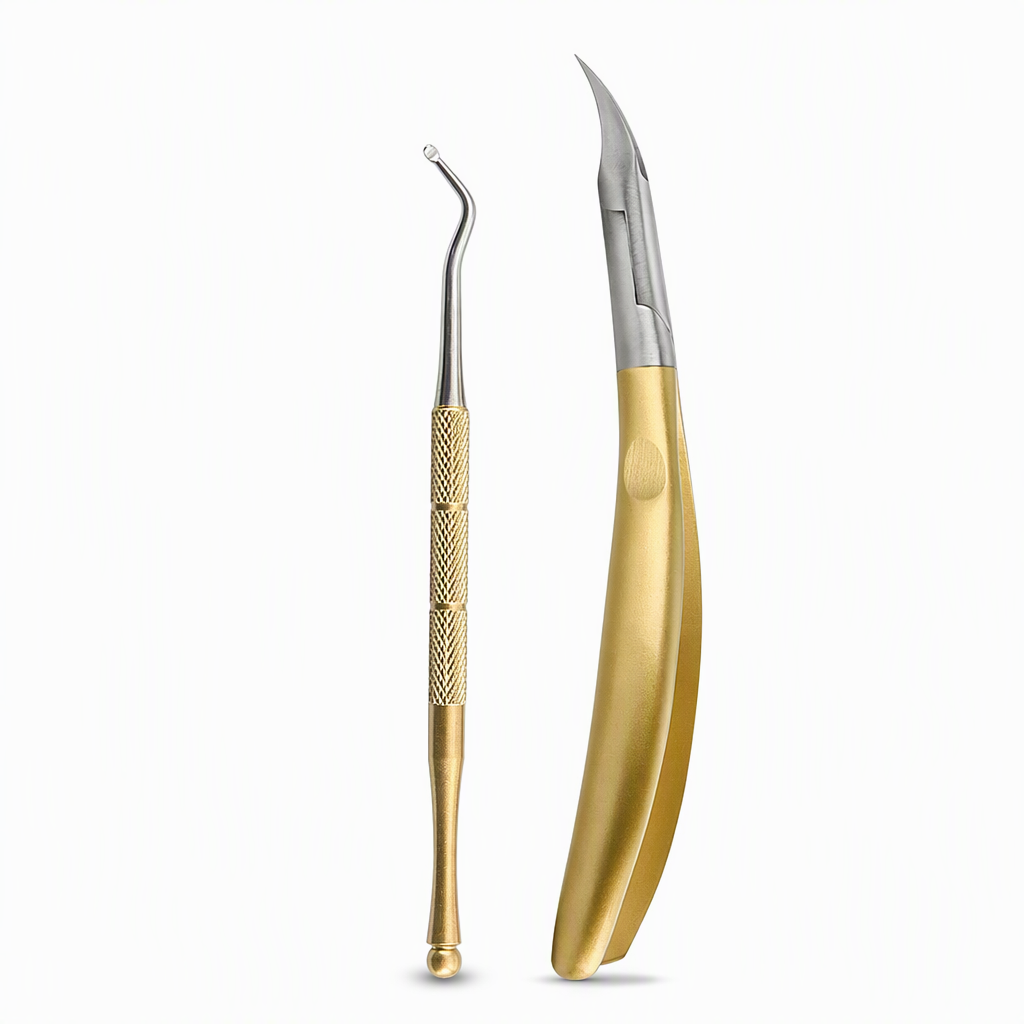 🦶 50 % RABATT NU! 🛠️ Professionell nageltång i rostfritt stål – 2-delat set för nageltrång & död hud 💅