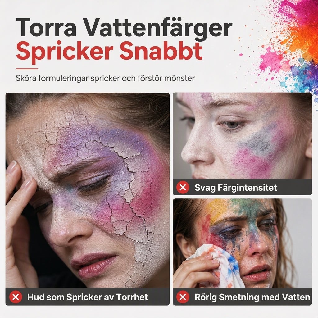 🖌️Fetbaserad ansikts- och kroppsfärgpalett i 15 färger, smink för halloween och maskerader🎨