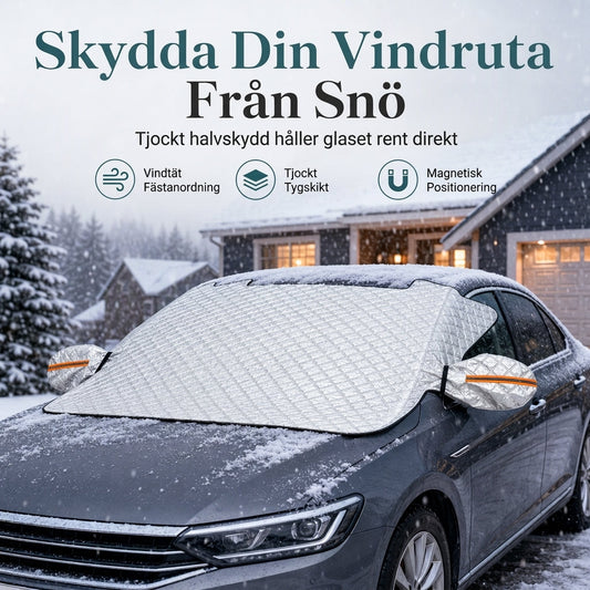 🚗 50 % RABATT NU! ❄️ Tjockare magnetiskt bilskydd för vindrutan – halvöverdrag för sedaner & SUV-bilar, vind- och stöldsäkert 🛡️